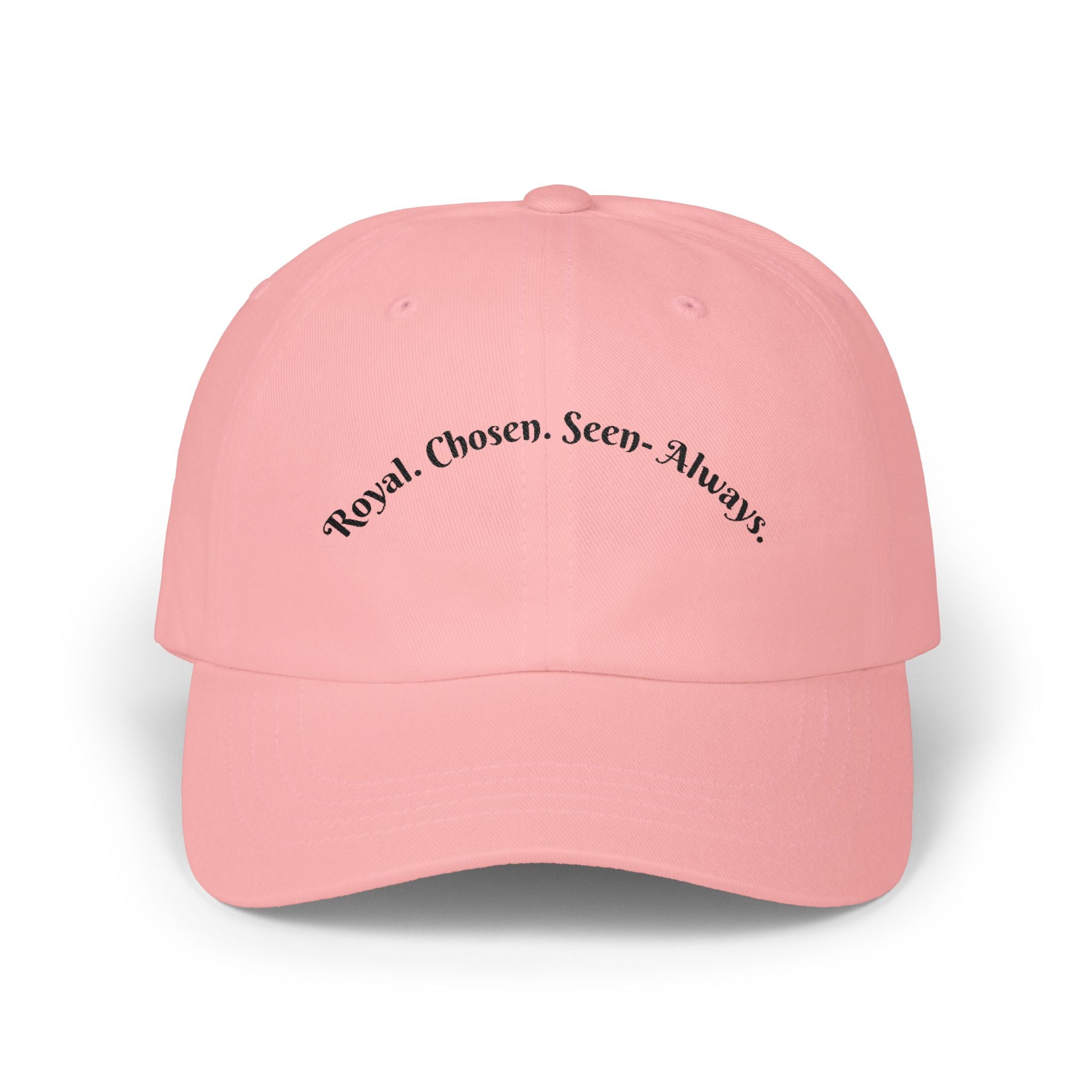 Dad Cap — "Royal. Chosen. Seen. Always." Embroidered Minimalist Baseball Hat