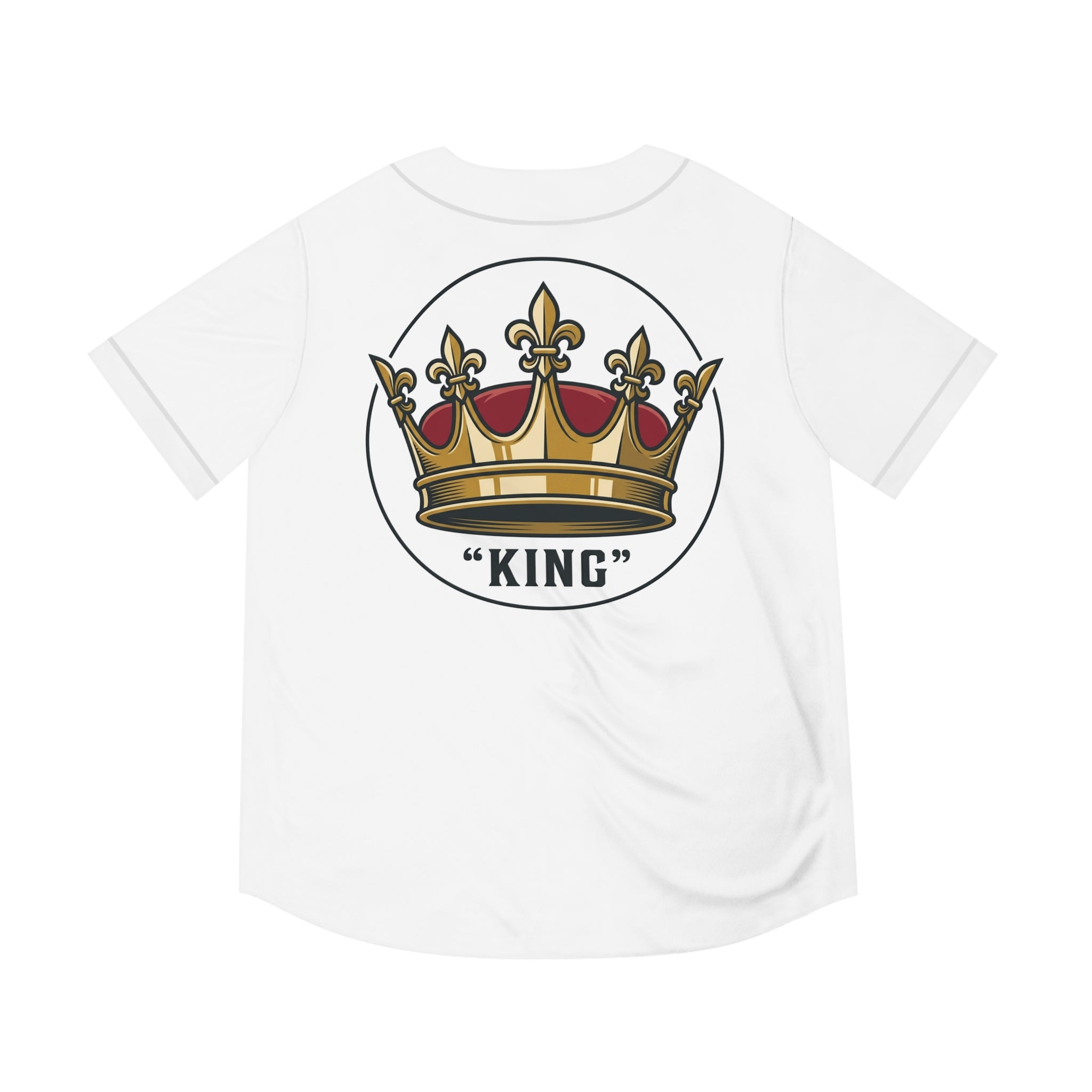 King Crown Baseball Jersey — "King" Graphic Sports Shirt