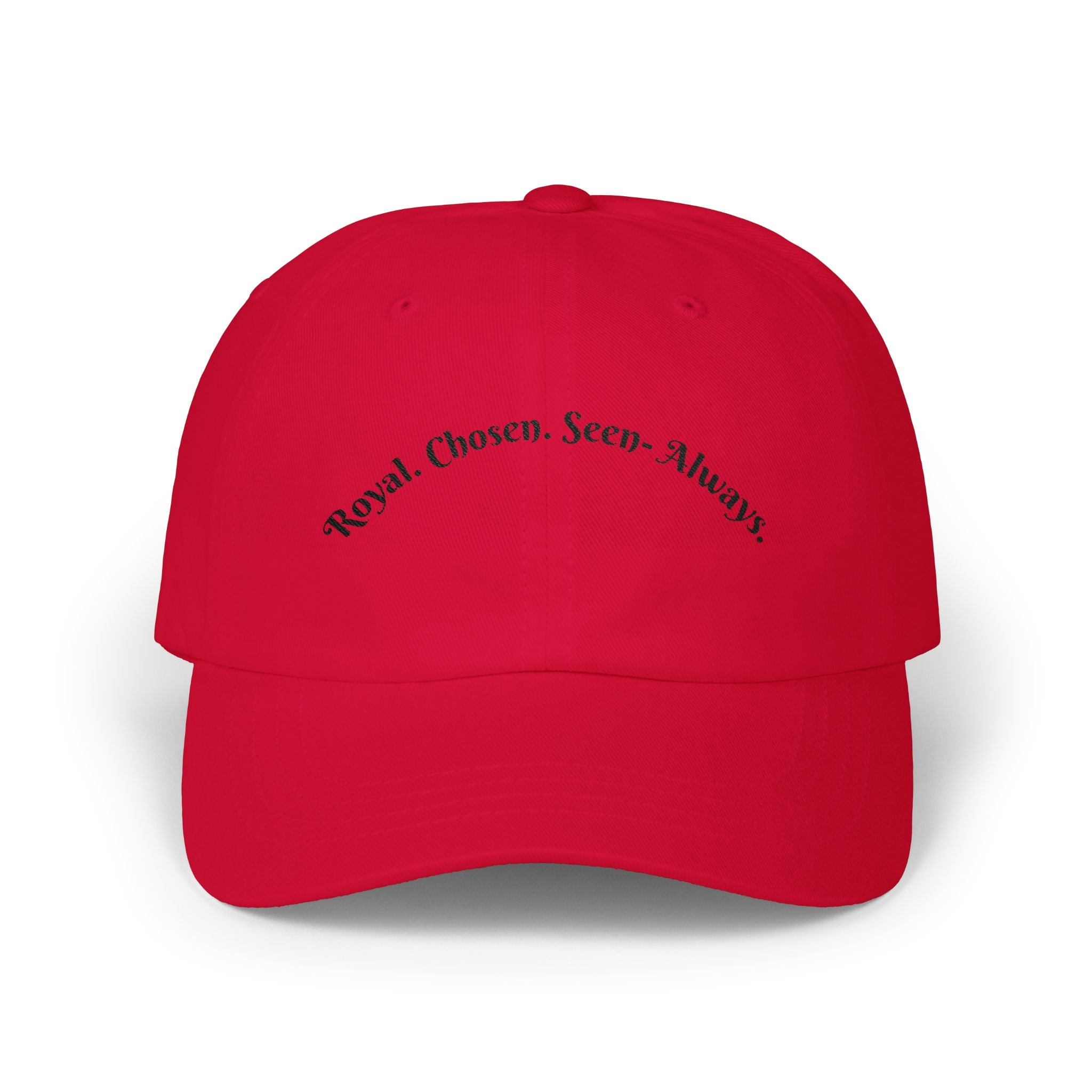 Dad Cap — "Royal. Chosen. Seen. Always." Embroidered Minimalist Baseball Hat