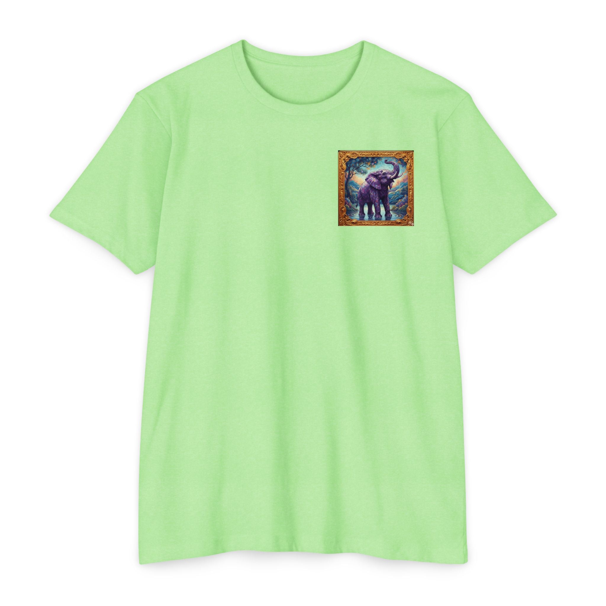 Elephant Patch T-Shirt — 'Royal, Chosen, Seen, Always' Chest Art Crewneck