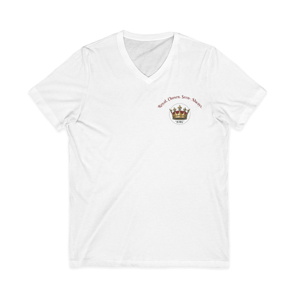 Queen Energy Tee – Crown Graphic V‑Neck Shirt