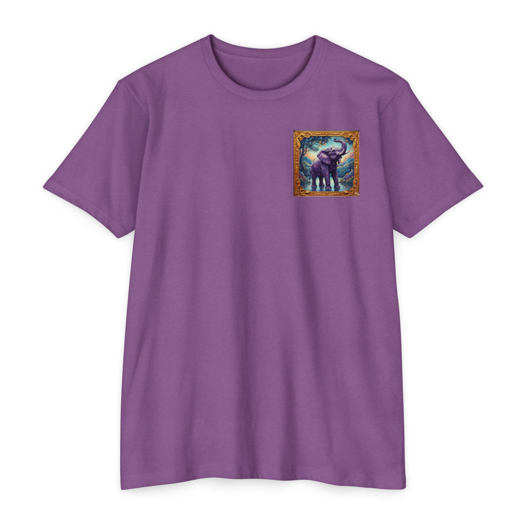 Elephant Patch T-Shirt — 'Royal, Chosen, Seen, Always' Chest Art Crewneck
