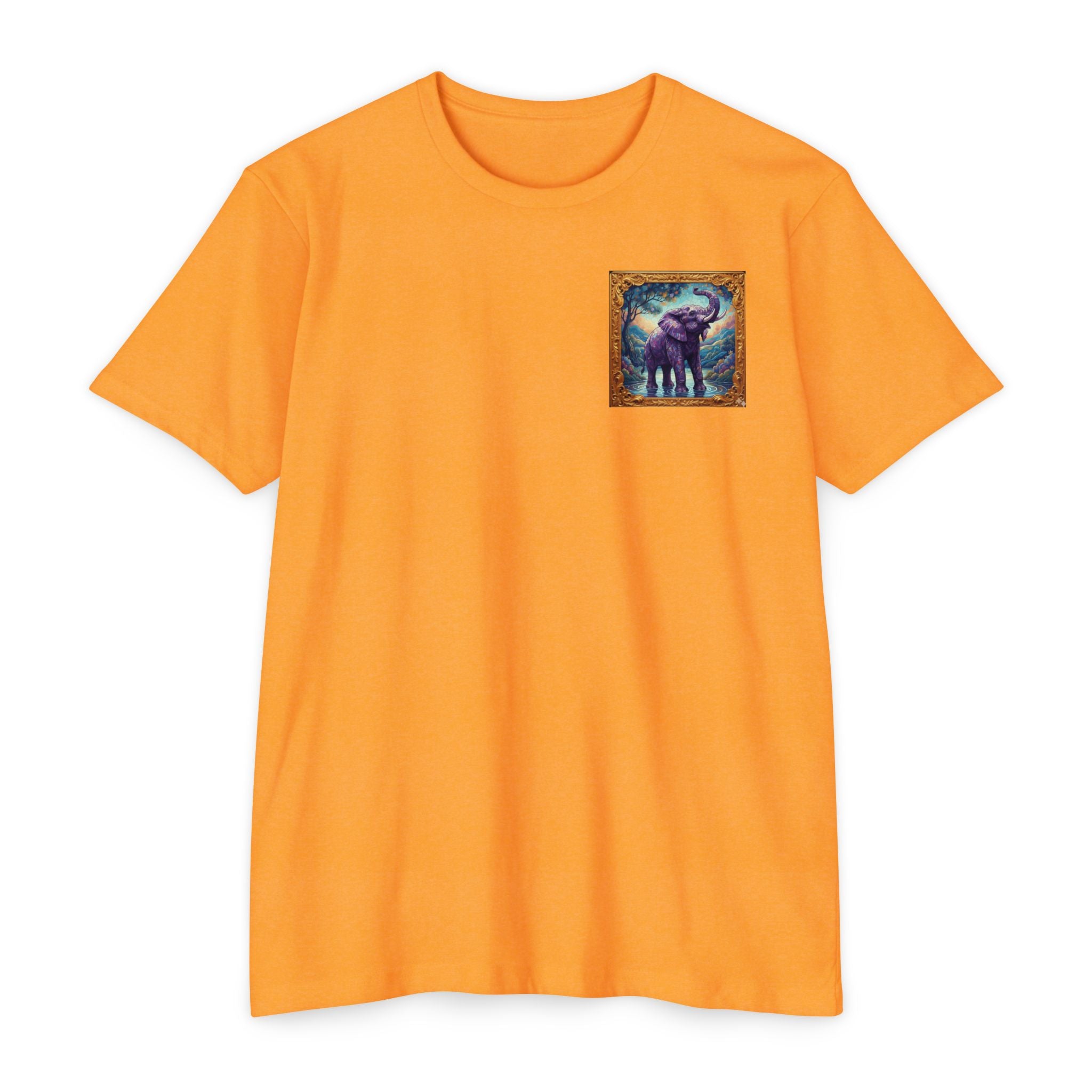 Elephant Patch T-Shirt — 'Royal, Chosen, Seen, Always' Chest Art Crewneck