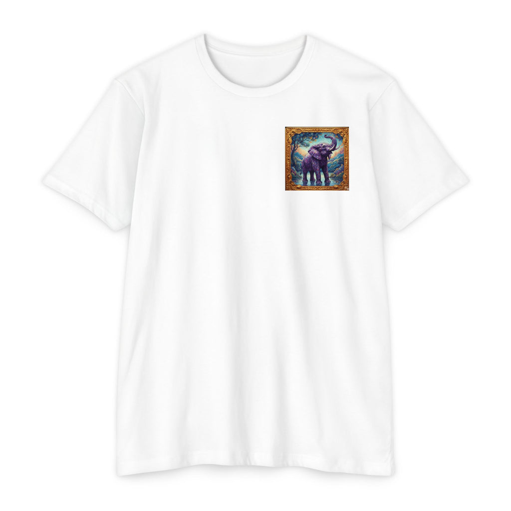 Elephant Patch T-Shirt — 'Royal, Chosen, Seen, Always' Chest Art Crewneck