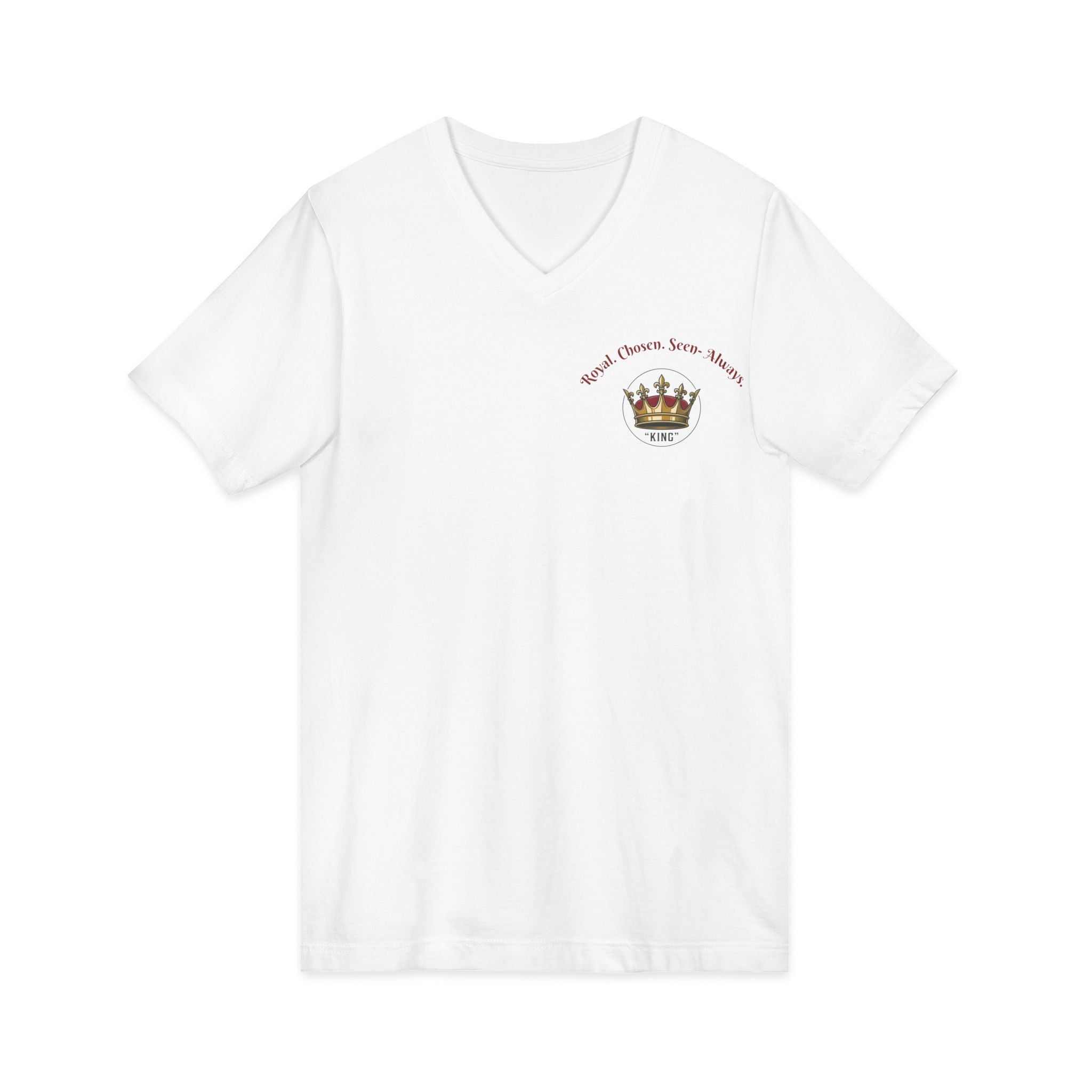 Queen Energy Tee – Crown Graphic V‑Neck Shirt