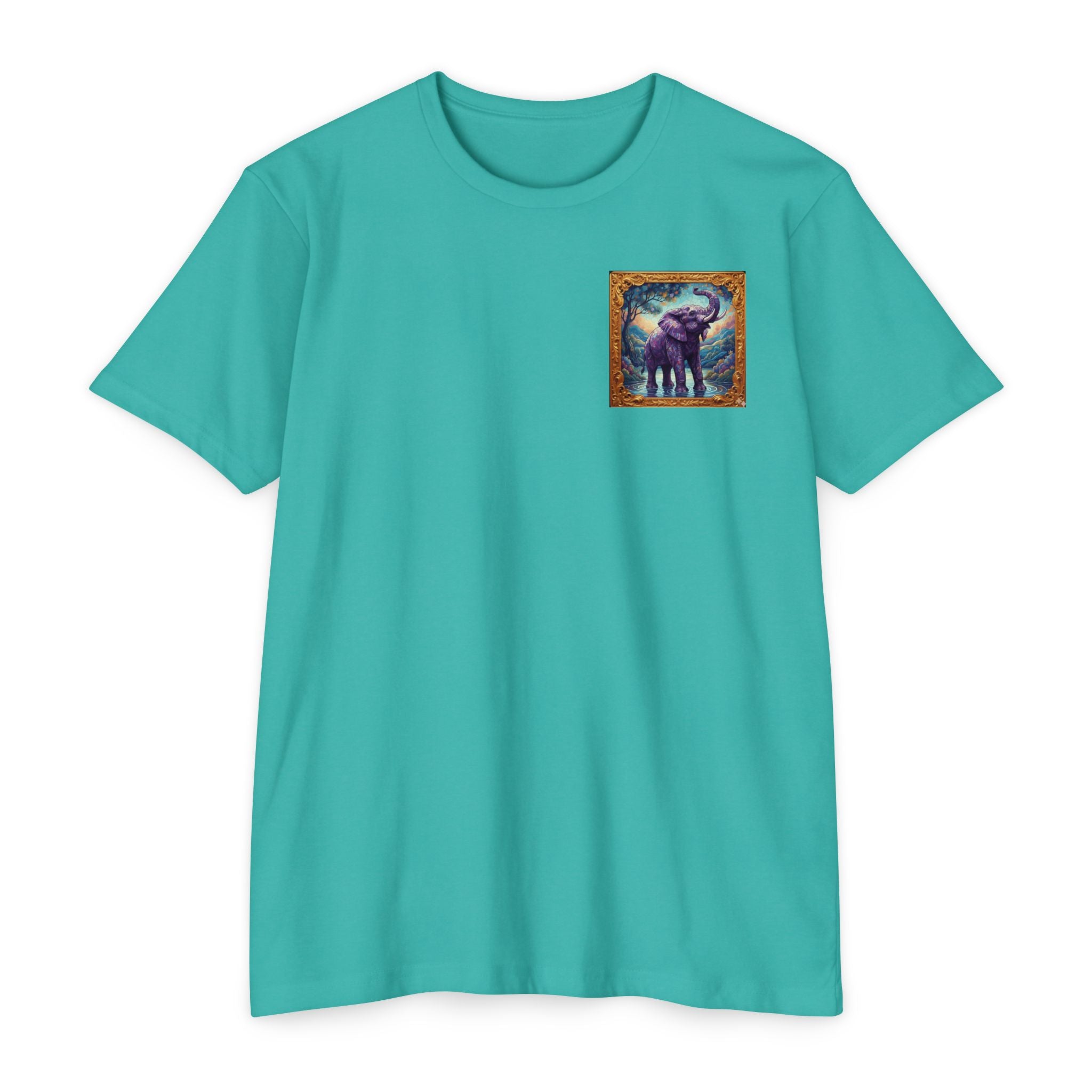 Elephant Patch T-Shirt — 'Royal, Chosen, Seen, Always' Chest Art Crewneck