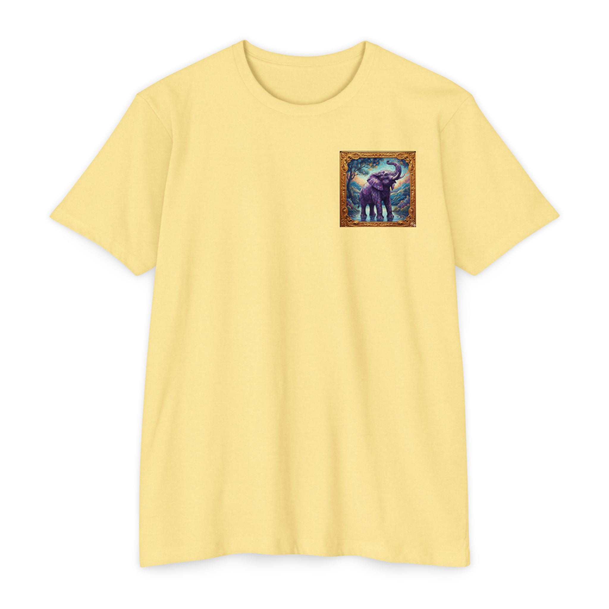 Elephant Patch T-Shirt — 'Royal, Chosen, Seen, Always' Chest Art Crewneck
