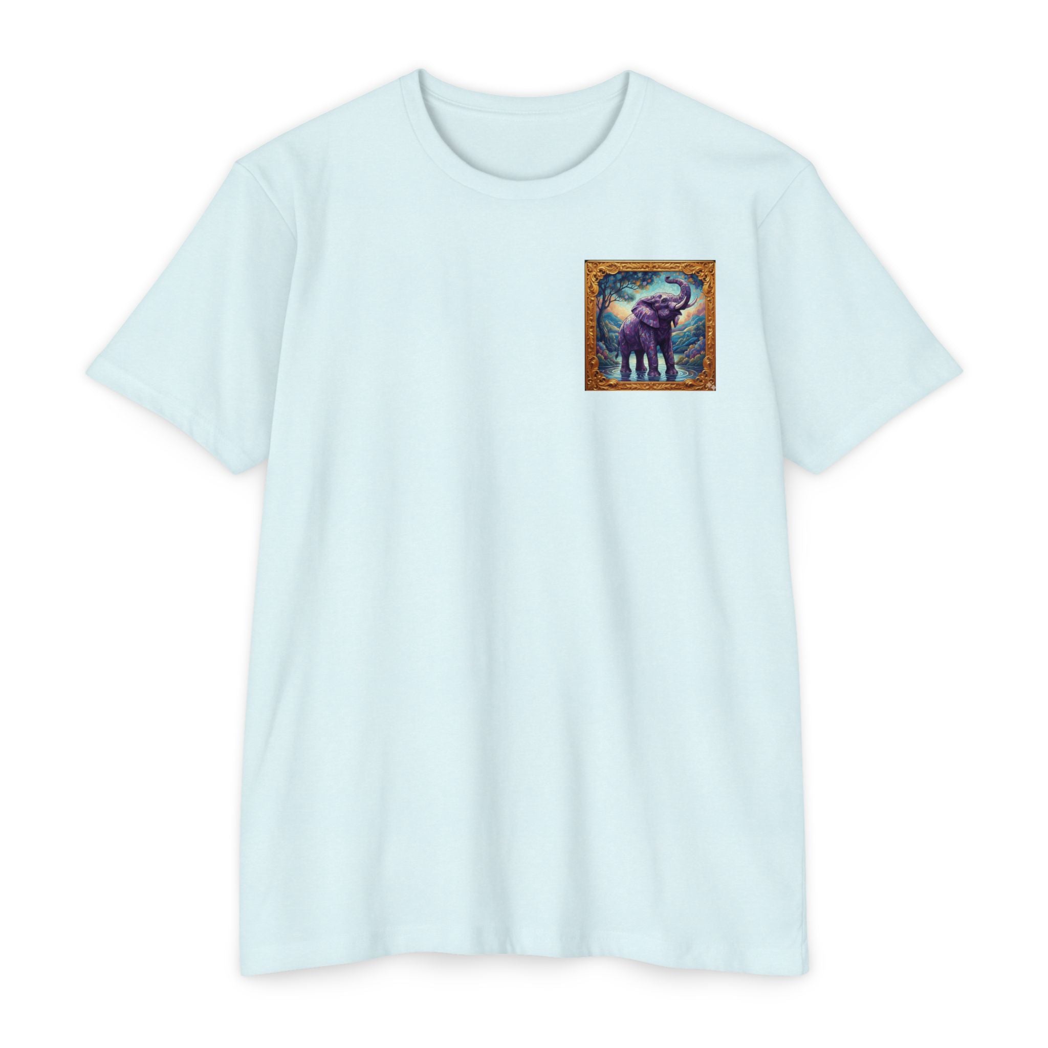 Elephant Patch T-Shirt — 'Royal, Chosen, Seen, Always' Chest Art Crewneck