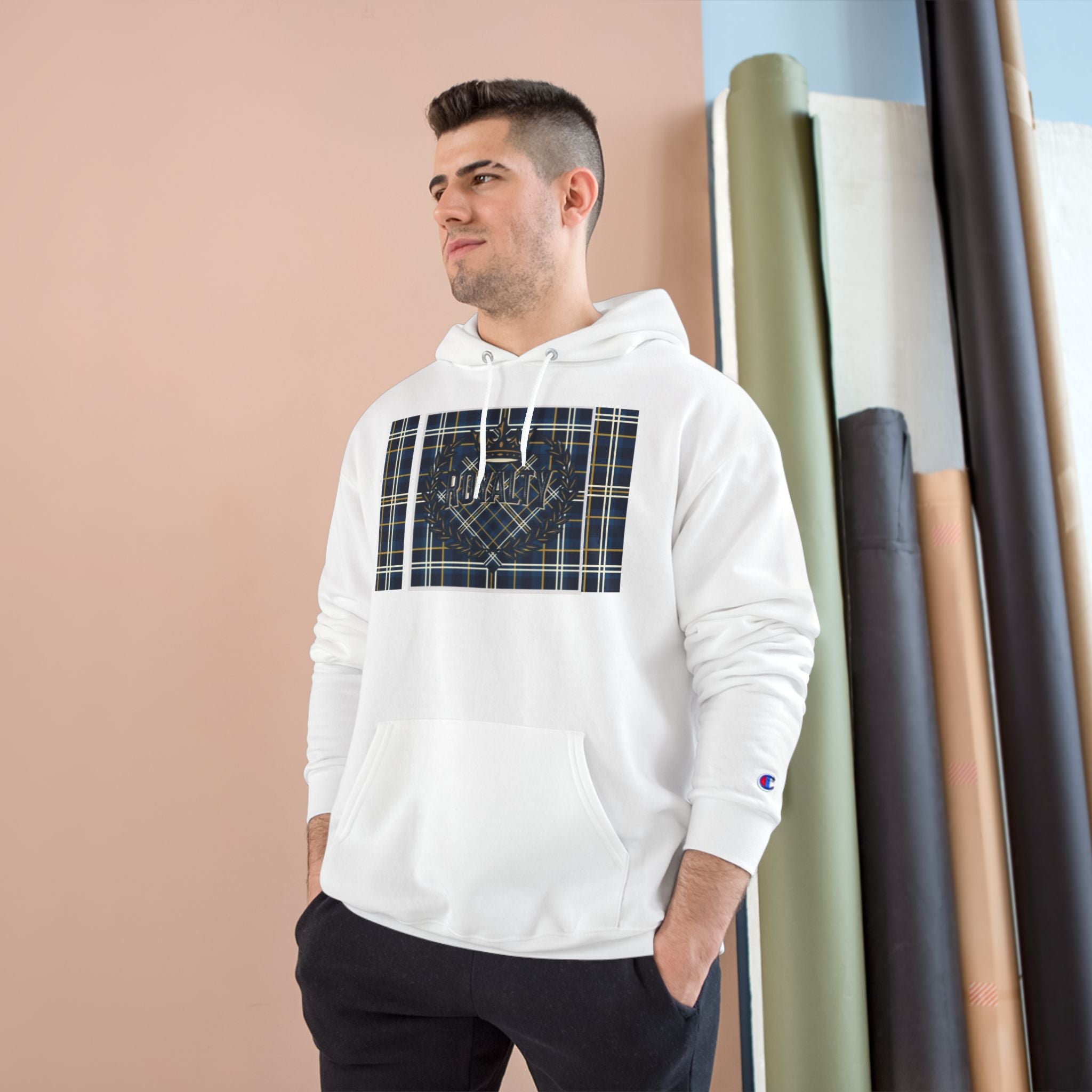 🔥1824 Plaid Crest Hoodie — "Champion Sweatshirt"